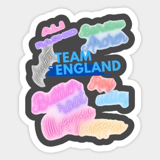 Team England Cricket Sticker